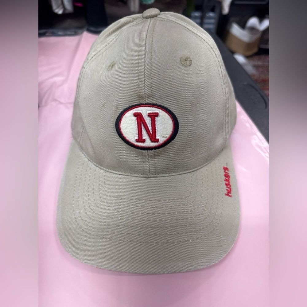 Nebraska Huskers Adjustable Dad Hat – Tan & Red | Collegiate Licensed